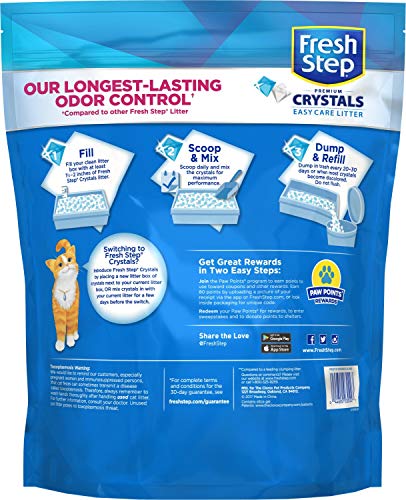 Fresh Step Crystals, Premium Cat Litter, Scented, 16 lbs total, (2 Pack of 8lb Bags) (Package May Vary)