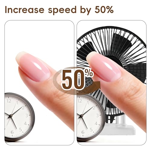 NOVAL Professional Nail Polish Dryer Fan, Adjustable Multi-Angle Design with Strong Wind Speed for Instant Drying, Salon Manicure Equipment, White and Black
