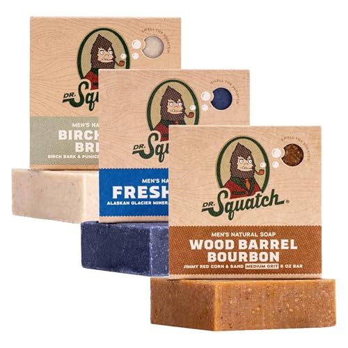 Dr. Squatch Natural Bar Soap for Men, 3-Pack (5 oz)