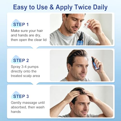 Minoxidil Hair & Beard Growth Spray 8-Pack | Fast-Absorbing 5% Solution for Thinning & Hair Loss