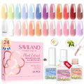SAVILAND Builder Nail Gel 24 Colors: Castor Oil & Vitamin E Builder in a Bottle Translucent Color Hard Gel for Nails Strengthener Extension Care Repair Home Salon Professionals