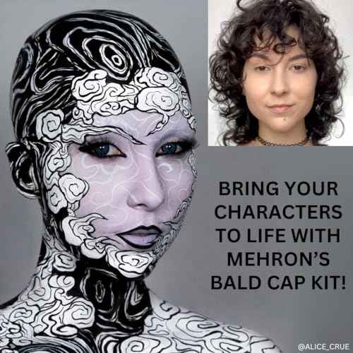 Mehron Makeup Premium Character Kits| Makeup Kits for Halloween & Cosplay| Made in the USA | Complete Kit | Includes Tools & Instructions on How to Create the Look | (Bald Cap)