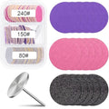 80pcs Sanding Discs Set with Metal Drill Bit - 25mm Grits for Nail Care