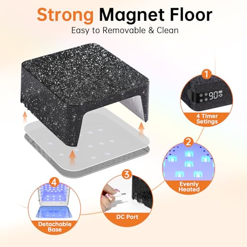 96W Cordless UV Nail Lamp with Auto Sensor