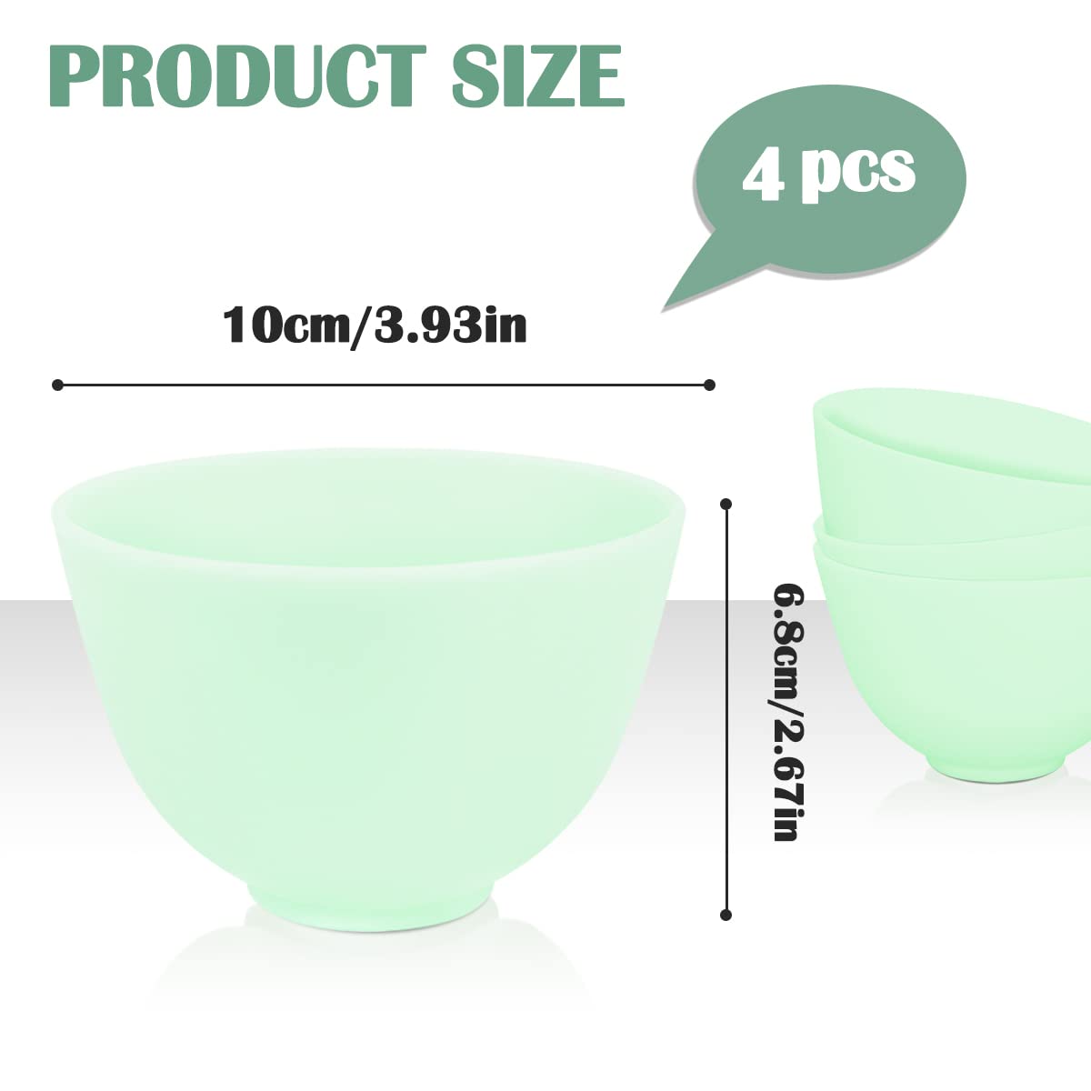 ANRONCH 4 Pieces Home Use Silicone Facial Mask Mixing Bowl, Diy Face Mask Mixing Bowl for Facial Mask, Mud Mask and Other Skincare Products, Cosmetic Beauty Tool