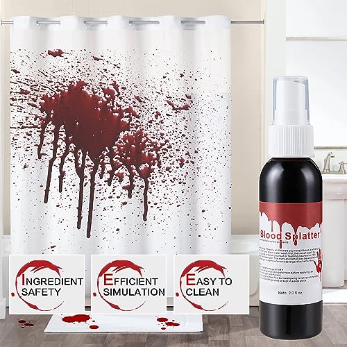 Fake Blood Spray & Gel Halloween Makeup Kit with Sponge