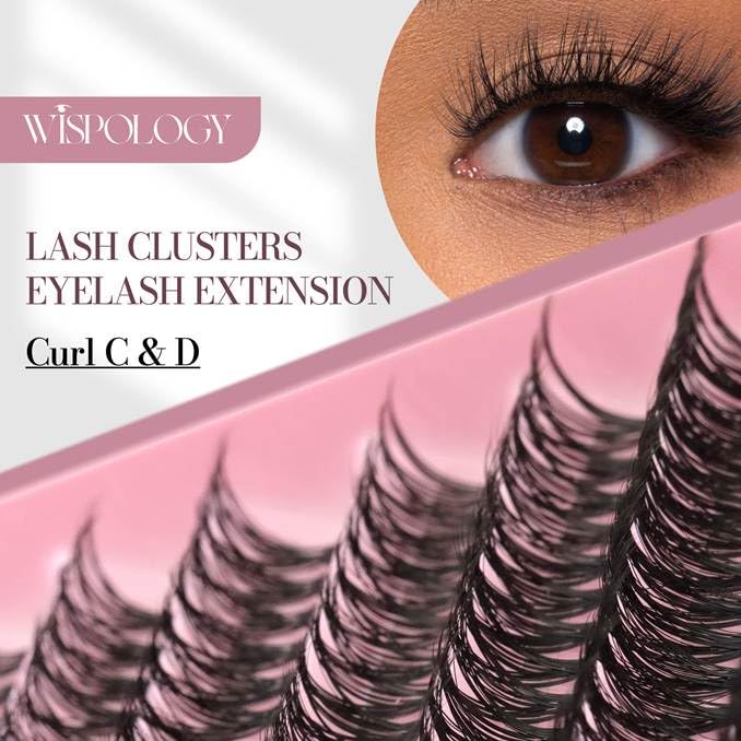 Wispology C Curl 40D Lash Clusters – Professional Eyelash Extensions