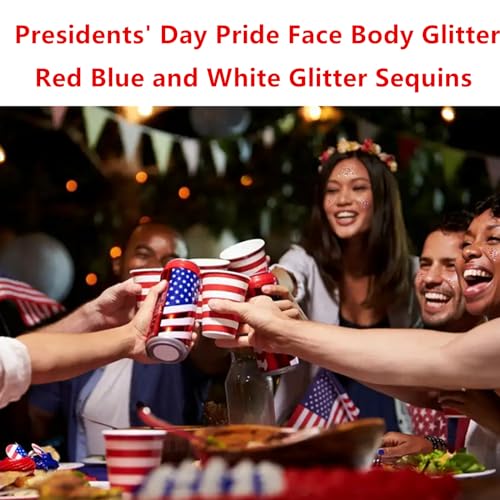 Red White & Blue Body Glitter Gel Set - 4th of July