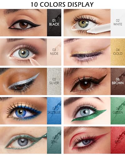 Waterproof Gel Eyeliner Pencil Set - Long Lasting Smudge-Proof