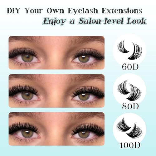 GEMERRY Lash Clusters D Curl Wispy - DIY Eyelash Extensions Kit