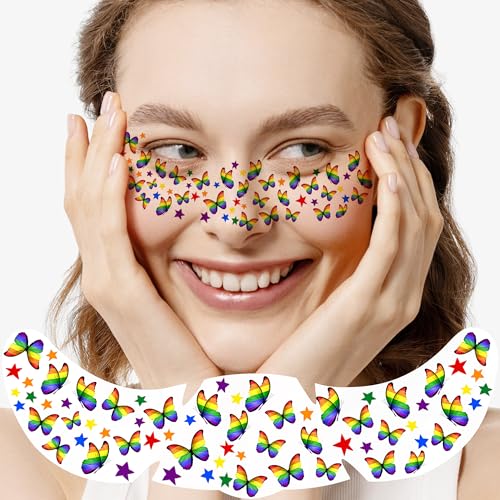 17 Sheets LGBT Pride Temporary Tattoos for Adults & Kids