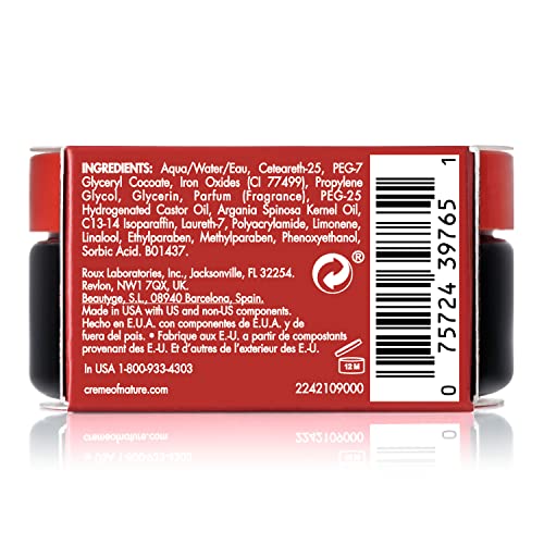 Creme of Nature Perfect Edges¢â Black Edge Control Gel, 24-Hour Hold with Gray Coverage and Shine, Non-Flaking Tinted, Argan Oil Edge Tamer, 2.25 oz