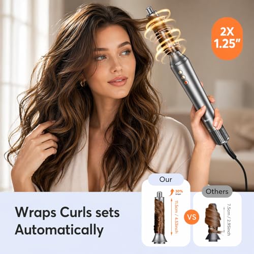 Bopcal 5-in-1 Hot Air Styler Wrap with Auto Curling Barrels