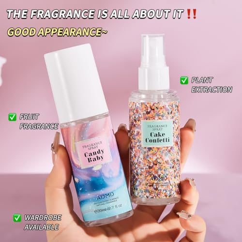 BosuyA Hair & Body Fragrance Spray - Cake Confetti, 2.7 Fl Oz