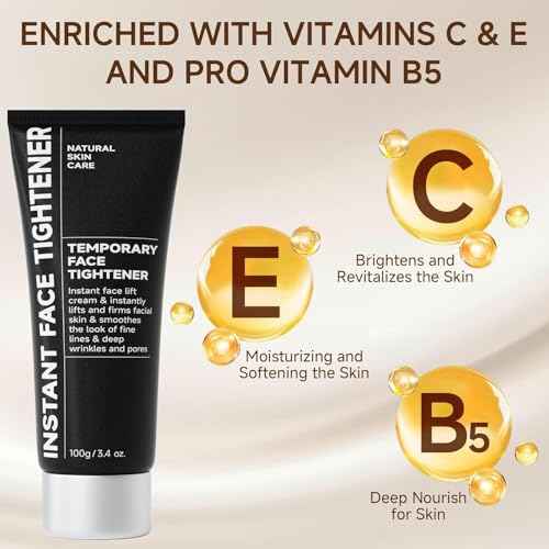 Face Tightener, Instant Face Lift Cream, Temporary Instant Wrinkle Filler for Skin Tightening and Lifting Cream Daily Moisturizer for Women Men£¬3.4 Ounce (Pack of 1)