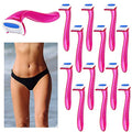 12 Disposable Bikini Razors for Women - Precise Trimmer with Protective Cap