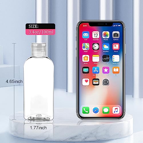 5-Pack 3.4oz Travel Bottles with Flip Caps | Leak-Proof