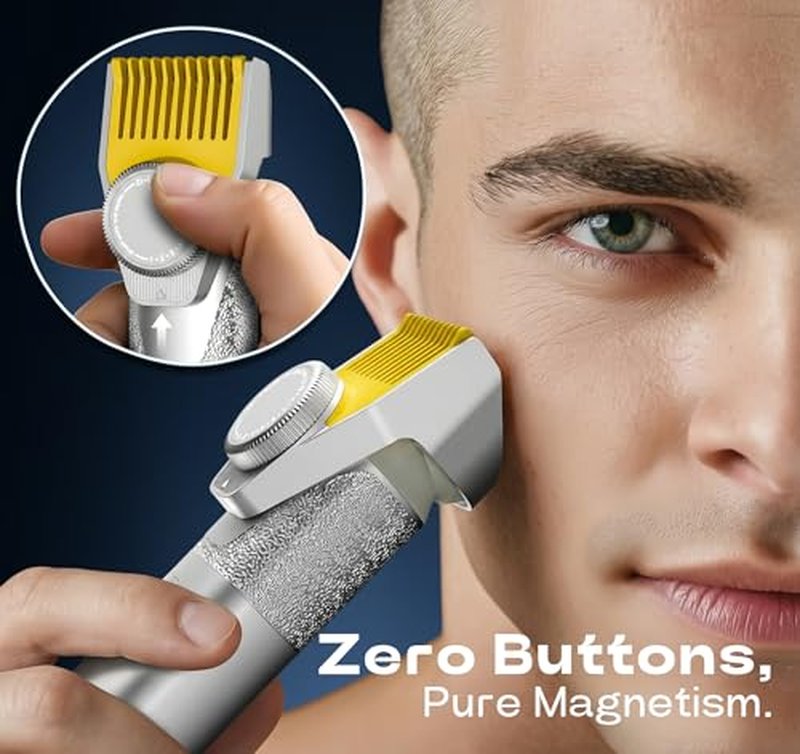 Prettywill Beard Trimmer for Men, 24-Setting Magnetic All-in-One Grooming Kit