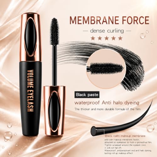 4D Silk Fiber Mascara Waterproof Volumizing Lash (2 Pack)
