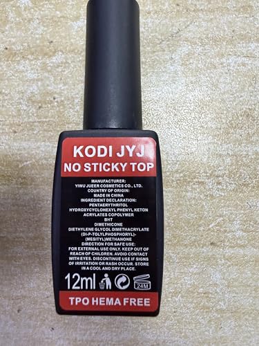 KODI JYJ Rubber Base Gel Polish & No Wipe Top Coat Set 12ml - Long-Lasting Manicure Kit