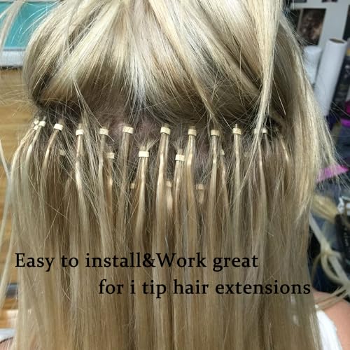 1000pcs 5mm Brown Silicone-Lined Micro Rings for Hair Extensions