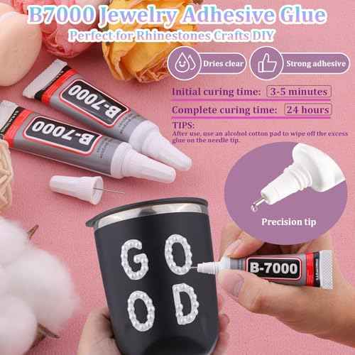 13500Pcs Flatback Pearls for Bedazzling (White) with B7000 Jewelry Glue, Assorted Size 2/3/4/5/6/8/10mm Half Pearl, Bedazzling Gems for Crafting Clothing Tumbler Shoes Embellishment Nail Art