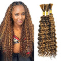 P4/27 Blonde Deep Wave Human Hair 3 Bundles 16 Inch