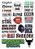 Kink Ink 19 Temporary Tattoos Adult Party