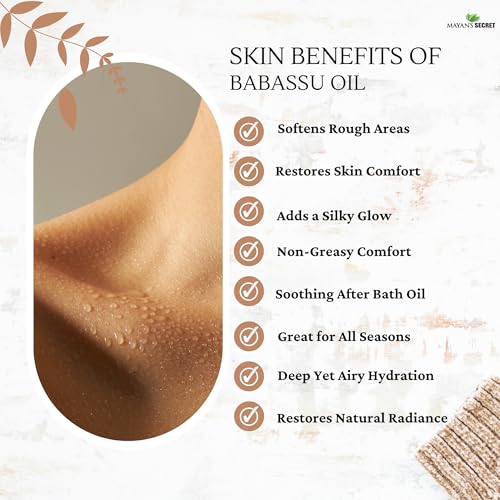 Mayan's Secret - 4oz Organic Babassu Oil for Hair - Rich in Antioxidants and Moisturizing Properties for Hair and Skin
