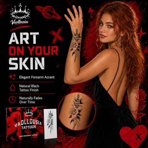 Semi Permanent Tattoo Stickers - Waterproof, Lasts 7-15 Days