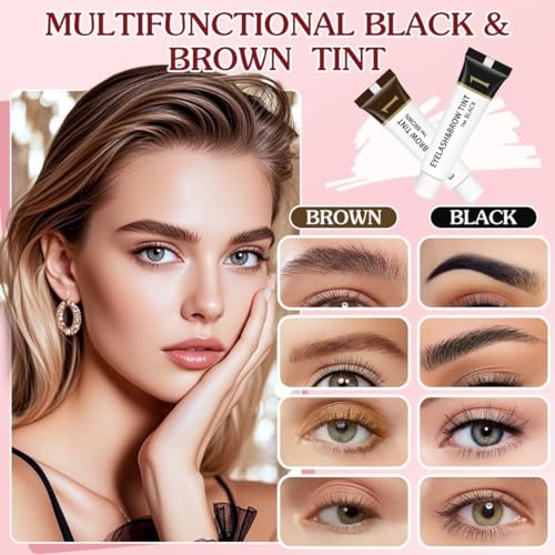 Eyelash & Eyebrow Tint Kit - 6 Week Color, Ammonia-Free