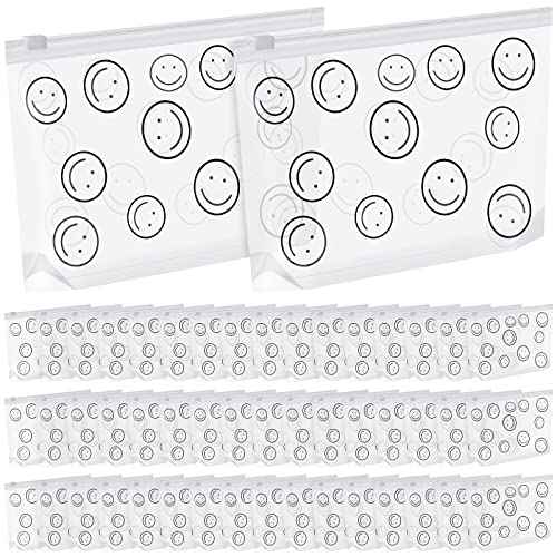 Silkfly 50 Pcs Clear Makeup Bags Bulk Cosmetic Bags with Zippers Travel Toiletry Pouch for Women Men Portable Waterproof PE Pouch Fit Airport Airline Compliant