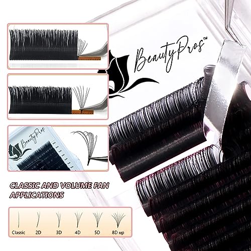 BeautyPros Eyelash Extension Kit - B,C,D,J,M Curl Mix