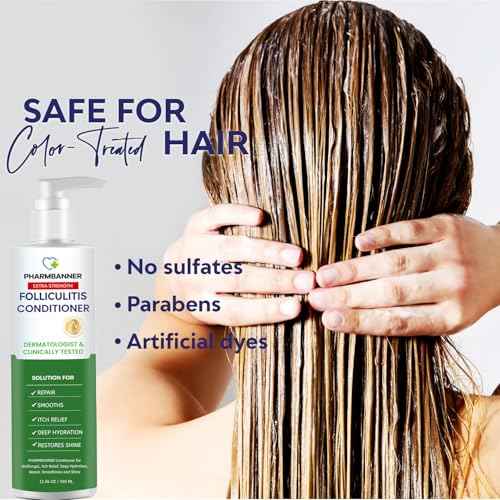 Folliculitis Itch Relief Conditioner: Tea Tree Oil & Moroccan Argan Oil - Deep Hydration & Repair - Nourishes, Smooths, Restores Shine - Safe for Dry or Damaged Hair-11.84 oz