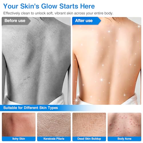 Silver Ion Exfoliating Bath Towel - 45" Back Scrubber