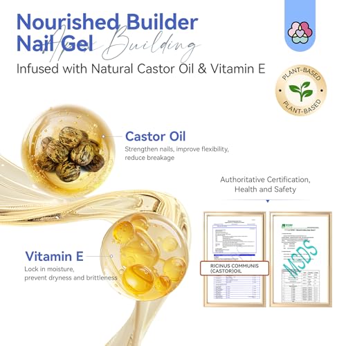 SAVILAND 8-in-1 Clear Builder Nail Gel for Extensions & Strengthening