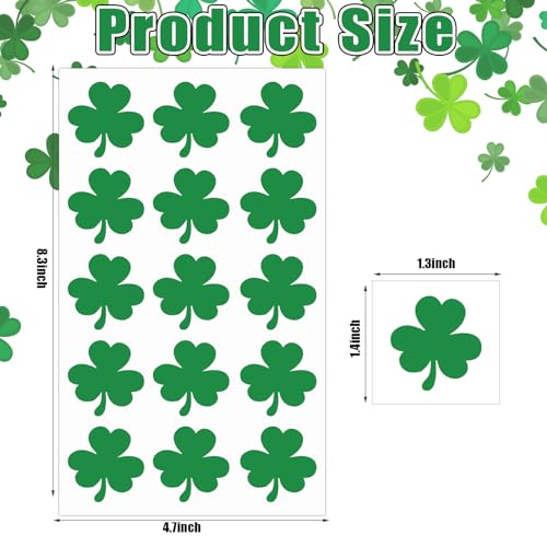St. Patrick's Day Temporary Tattoos - 480 Shamrock Stickers