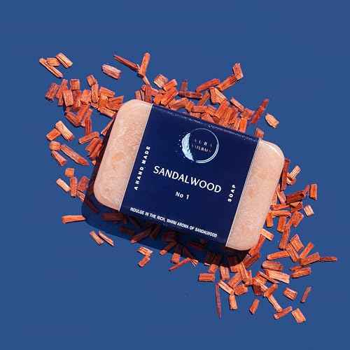 Mens Bar Soap Pack of 4 - Sandalwood, Lemon, Activated Carbon & Chamomile Scented Natural Soap for Men - 5.3oz Bar - Exfoliating Soaps for Men Body, Hand, Face - Male Soaps Gift Set