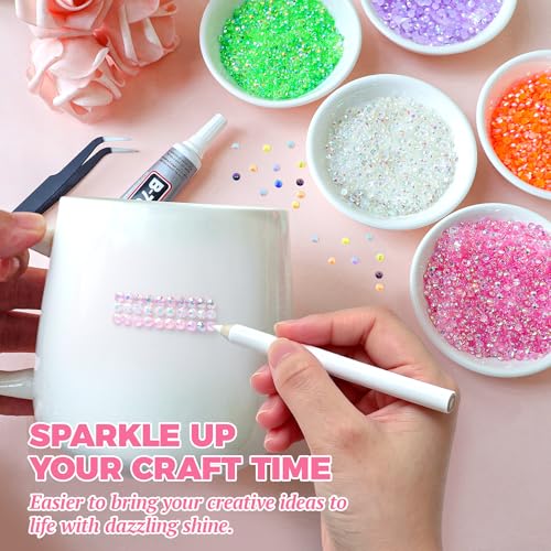 50000Pcs Rhinestones Bedazzler Kit - 3mm 40 Colors + B7000 Glue