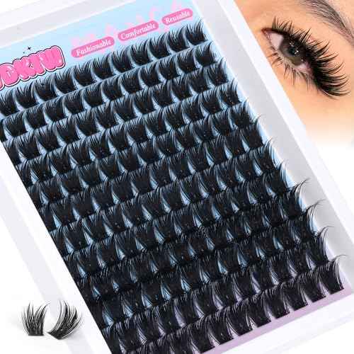 Volume Lash Clusters Wispy Eyelash Clusters C Curl Cluster Eyelash Extensions 10-18MM DIY Lash Extension 144Pcs Reusable False Eyelashes