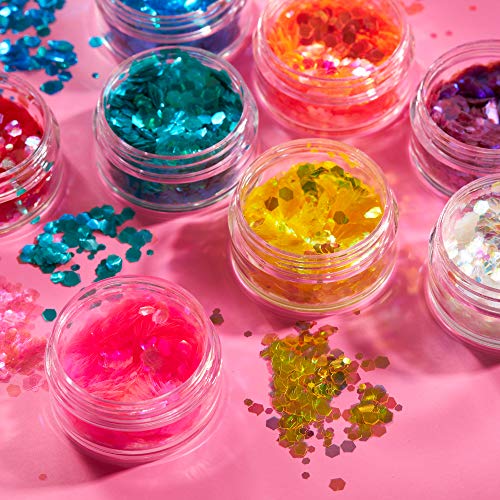 Moon Glitter Iridescent Chunky Cosmetic Glitter White 0.10oz