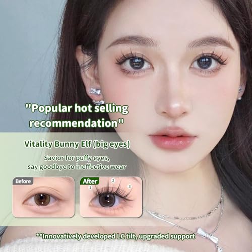 Lash Extension Kit LC Curl DIY Eyelash Extension Natural Look Faux Mink Lash Clusters With Bottom Lashes, 10-12mm Individual Lashes With Lash Remover & Glue for Self Use