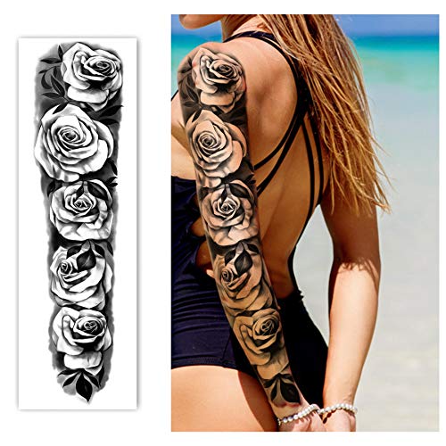 Waterproof Temporary Tattoo Sleeves for Women, 18 Sheets