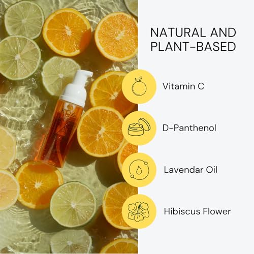 KOA LIFE Vit-C Illuminating Facial Cleanser - Vitamin C Facial Wash, Skin Illuminating Face Wash, Gentle Foam Cleanser, Vegan - 1.7 Fl Oz