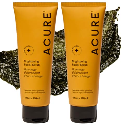 Acure Brightening Facial Scrub Exfoliant - 4 fl oz Duo Pack