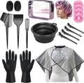 Hair Dye Kit 18-Piece Professional Coloring Set with Bowl & Brush