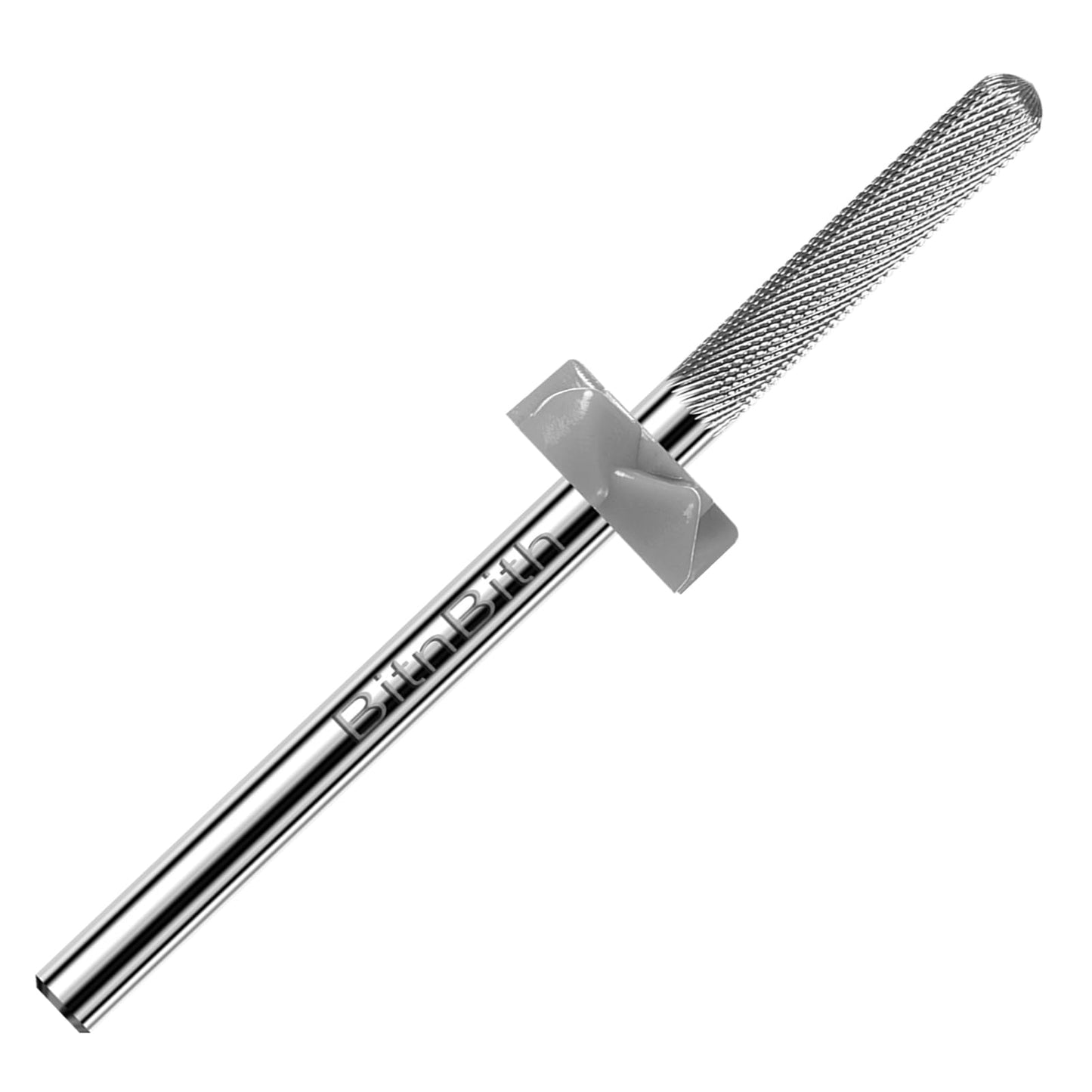 BITNBITH Nail Drill Bit Nature Nail Buffer Drill Bit 3/32",Professional Safety Carbide Nail Prepare Bit for Cuticle Dead Skin Cleaning Nail Bed File 2-Way Rotate for Manicure Home Salon,3XF-Round