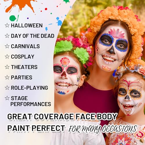 Orange Water-Based Face & Body Paint 70ml Tube