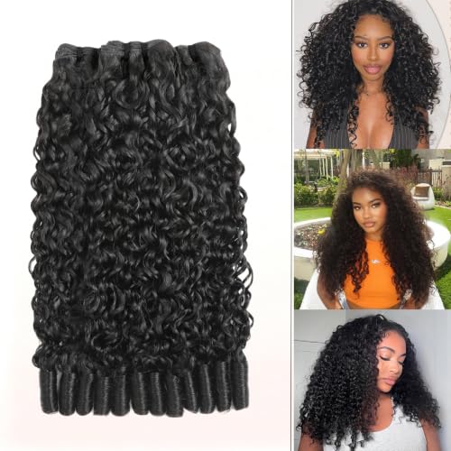 Fancybella Burmese Curly Hair Bundles 12 Inch Natural Black 3C4A Spiral Ends