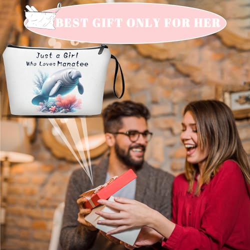 Cute Manatees Makeup Bag - Premium Travel Cosmetic Organizer